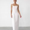 Clothing Charcoal Clothing Maxi Dresses | Moscow Maxi Dress (White)