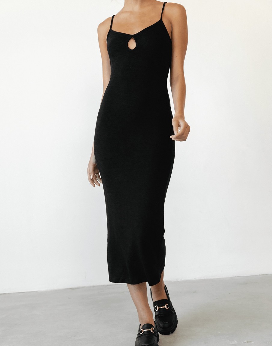 Clothing Alive Girl Knitwear | Mccarthy Midi Dress (Black)