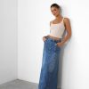 Clothing Pink Diamond Denim Edit | Akara Denim Maxi Skirt (Blue Denim)