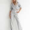 Clothing Into Fashion Blazers | Davina Cropped Blazer (Grey Pinstripe)