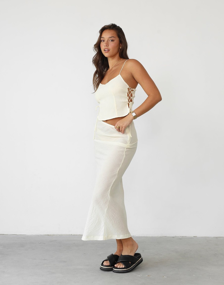 Clothing Lioness Skirts | Endless Maxi Skirt (Ivory) - By Lioness