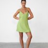 Clothing Charcoal Clothing Partywear | Starry Night Mini Dress (Lime)