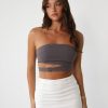 Clothing Q-Trend Crop Tops | Kristin Top (Slate)