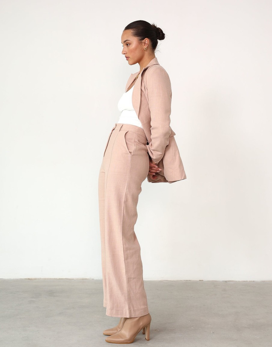 Clothing White Closet Blazers | Richie Linen Blazer (Blush)