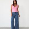 Clothing CHARCOAL Crop Tops | Amor Top (Pink)