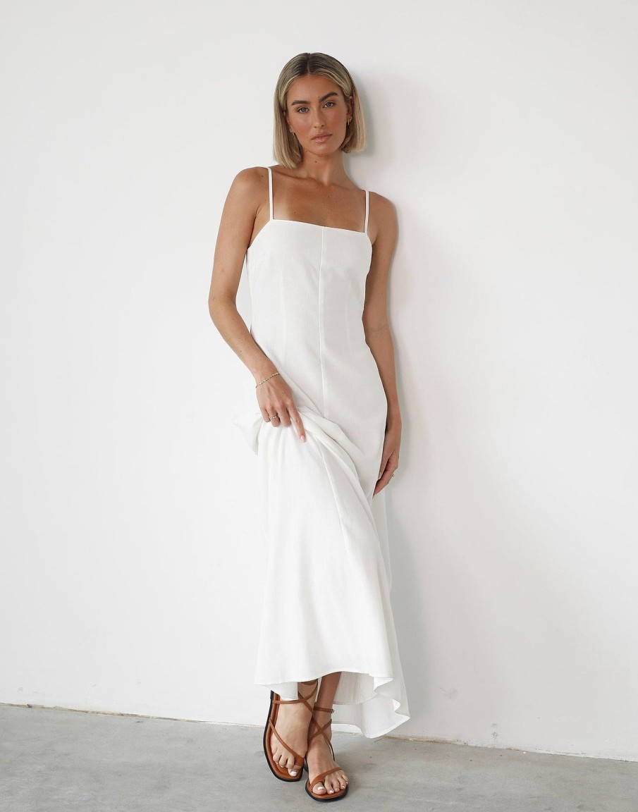 Clothing Charcoal Clothing Maxi Dresses | Norah Maxi Dress (White)