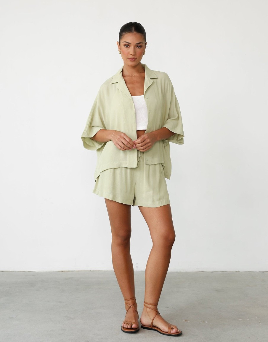 Clothing Alive Girl Shirts + Blouses | Divya Shirt (Pistachio)