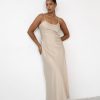 Clothing Charcoal Clothing Partywear | Martha Maxi Dress (Almond)