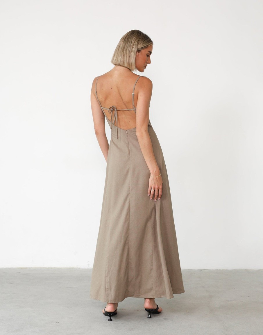 Clothing Charcoal Clothing Maxi Dresses | Norah Maxi Dress (Stone)