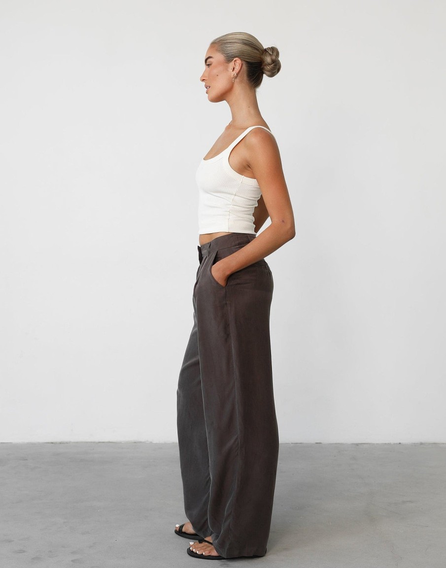 Clothing White Closet Workwear | Ranna Pants (Warm Grey)