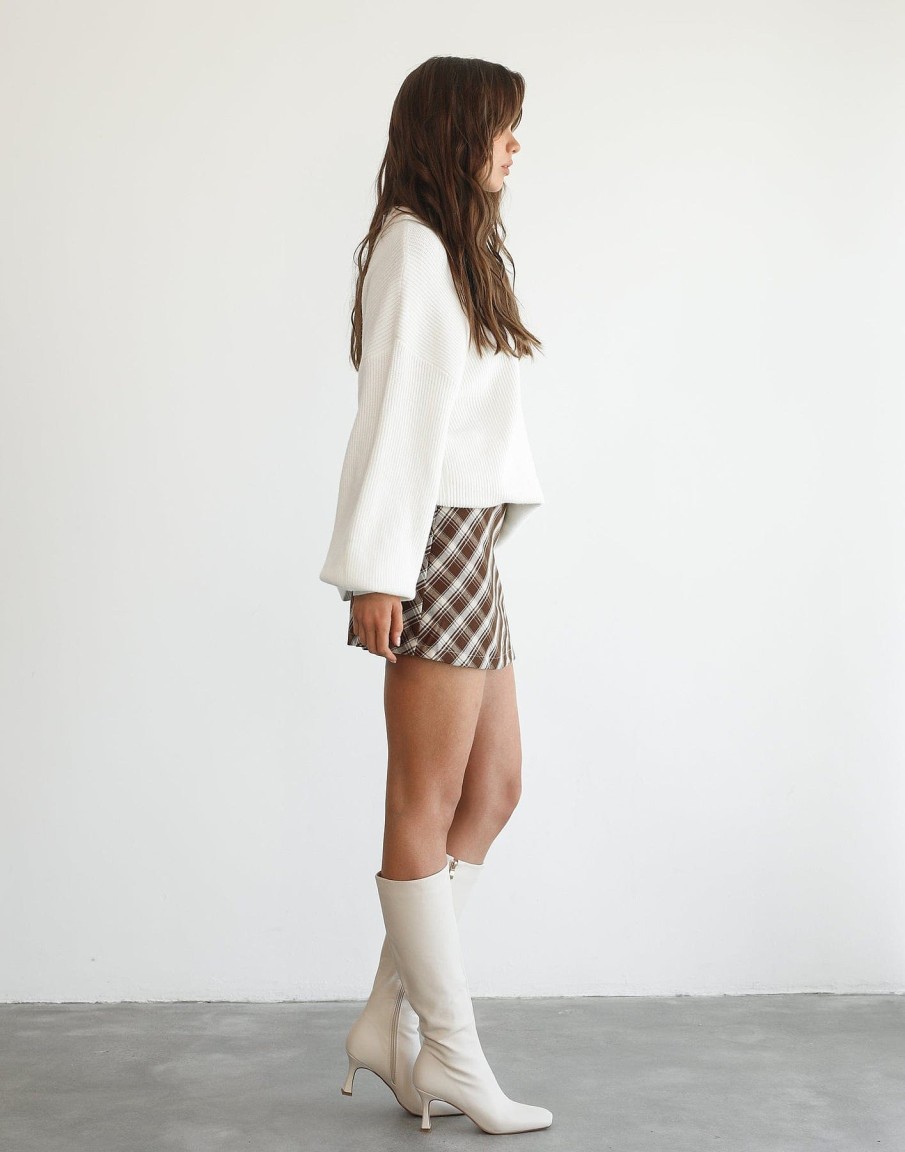 Clothing Alive Girl Skirts | Kristelle Mini Skirt (Brown Plaid)