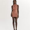 Clothing Charcoal Clothing Partywear | Clara Mini Dress (Dusty Rose)