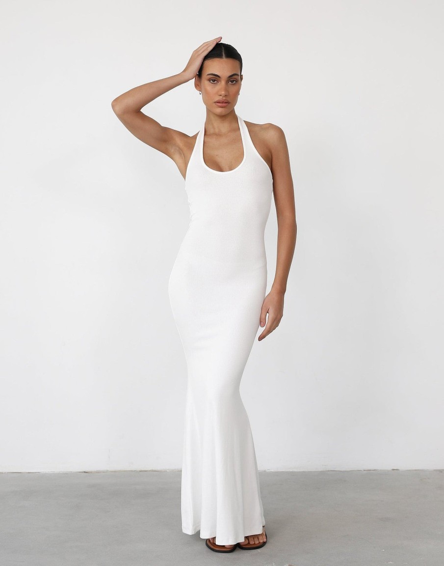 Clothing Pink Diamond Maxi Dresses | Eve Maxi Dress (White)