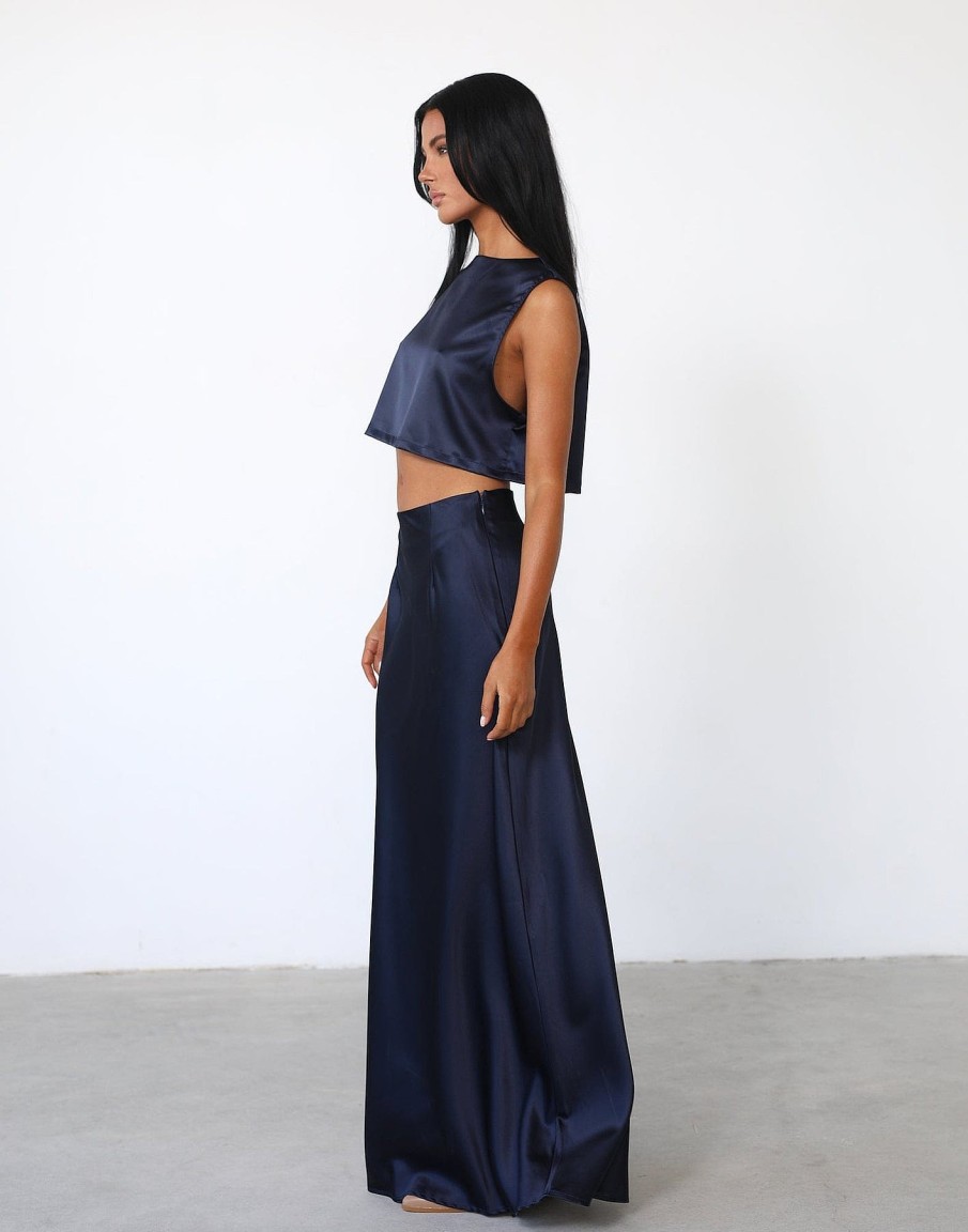 Clothing Charcoal Clothing Skirts | Sincerity Maxi Skirt (Navy)