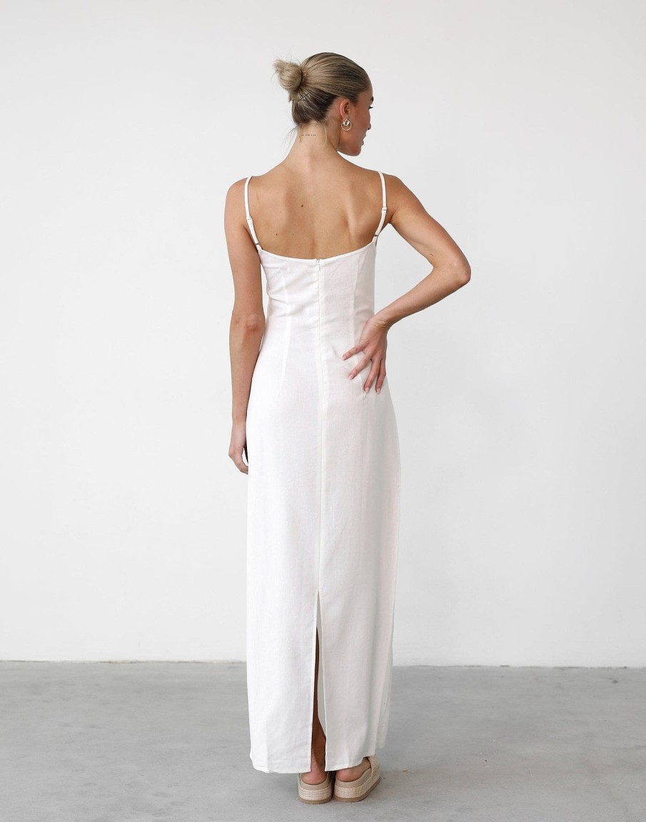 Clothing Charcoal Clothing Maxi Dresses | Moscow Maxi Dress (White)