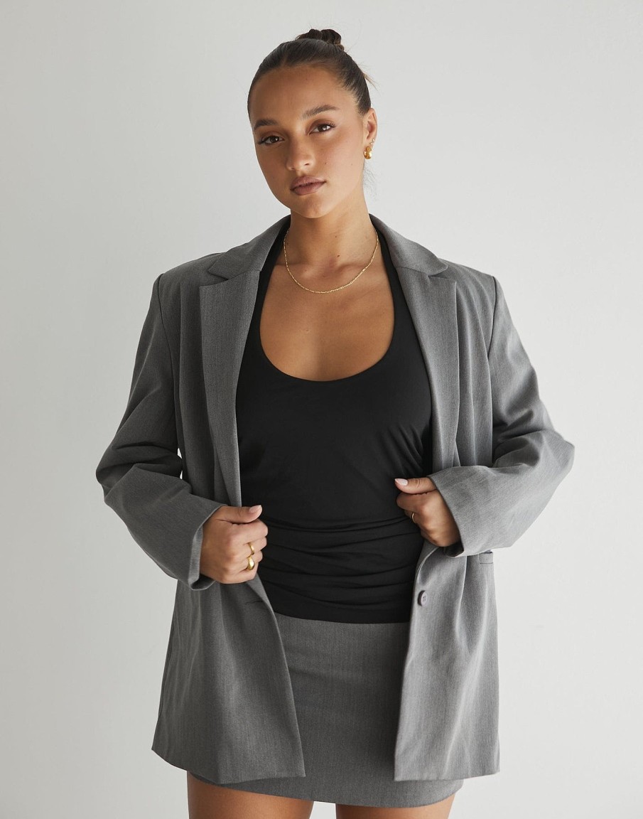 Clothing Charcoal Clothing Blazers | Ashwood Blazer (Grey)