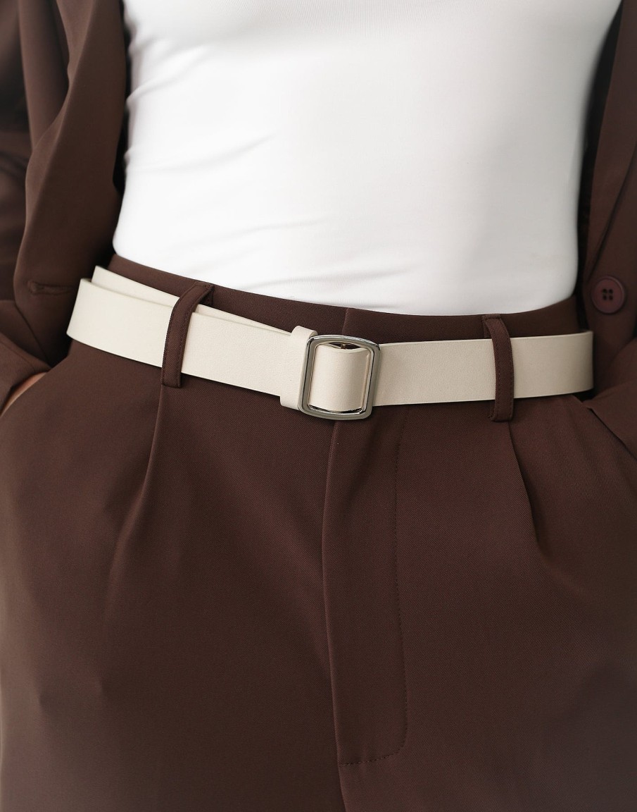 Accessories Charcoal Clothing Belts | Darla Belt (Beige)