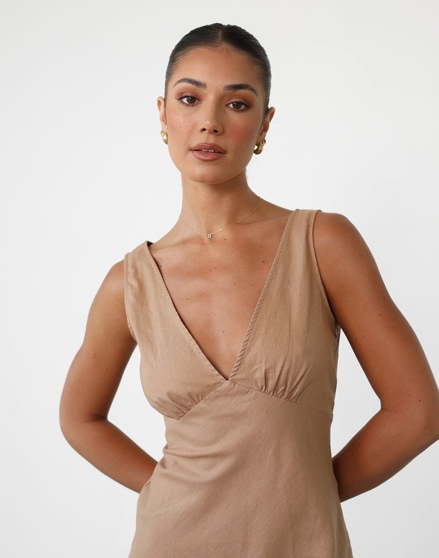 Clothing VogueMax Mini Dresses | Daydream Mini Dress (Camel)