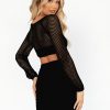 Clothing Charcoal Clothing Long Sleeve Tops | Cyprus Long Sleeve Top (Black)