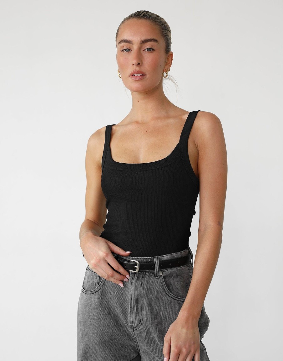 Clothing Qtrend Basics Edit | Skyler Tank Top (Black)