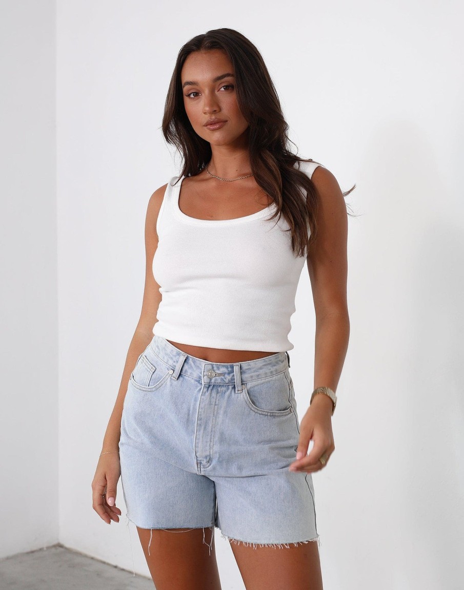 Clothing Charcoal Clothing Basics Edit | Marco Tank Top (White)