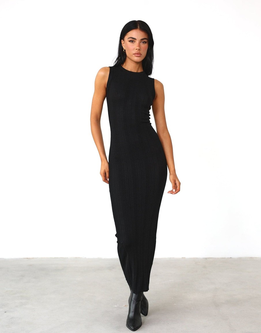 Clothing Charcoal Clothing Maxi Dresses | Hunter Maxi Dress (Black)