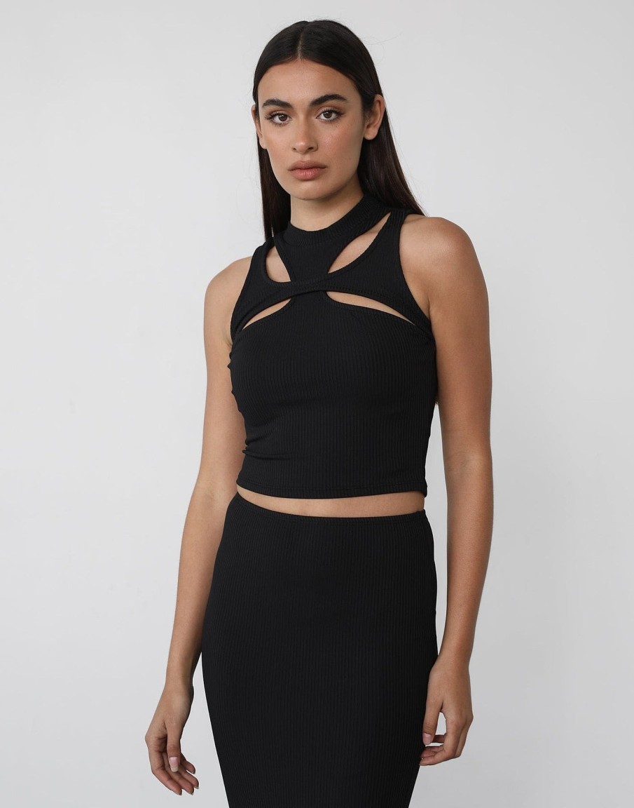 Clothing Alive Girl Crop Tops | Inferno Top (Black)