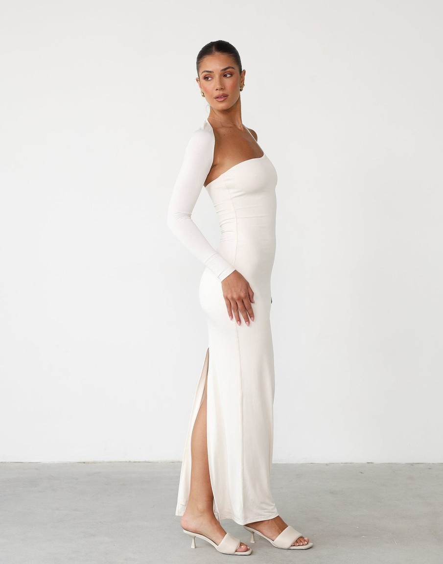 Clothing Luvalot Partywear | Ryleigh Maxi Dress (Vanilla)