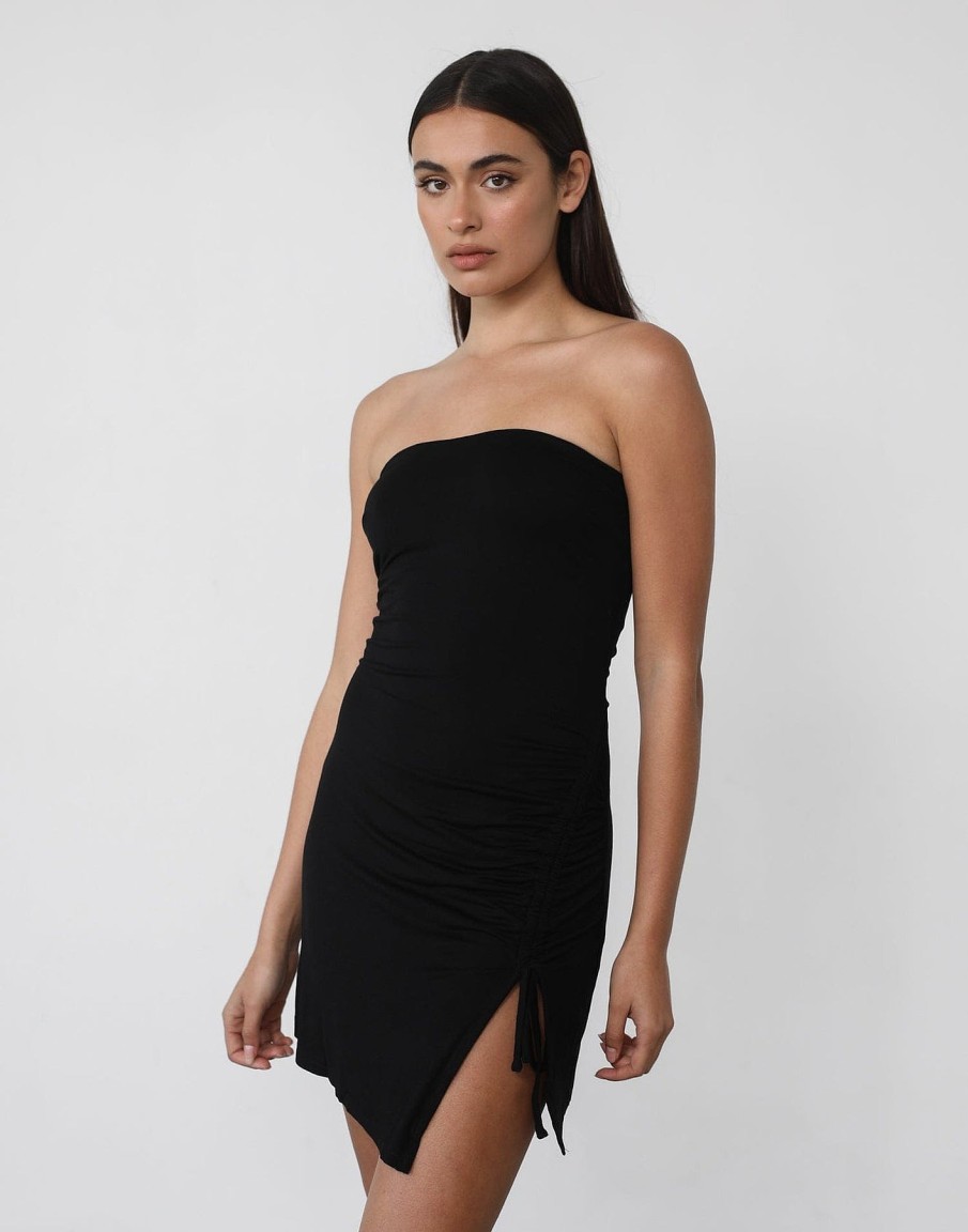 Clothing Luvalot Partywear | Astra Mini Dress (Black)