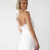 Clothing Charcoal Clothing Partywear | Kyeesha Mini Dress (White)