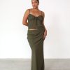 Clothing Charcoal Clothing Skirts | Isla Maxi Skirt (Burnt Olive)