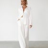 Clothing Charcoal Clothing Shirts + Blouses | Ainsley Shirt (White)