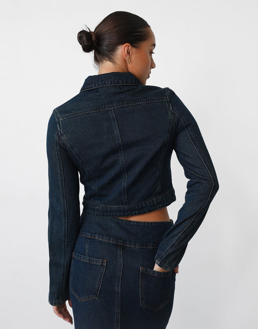 Clothing Lioness Jackets + Coats | Uma Denim Jacket (Denim Blue) - By Lioness