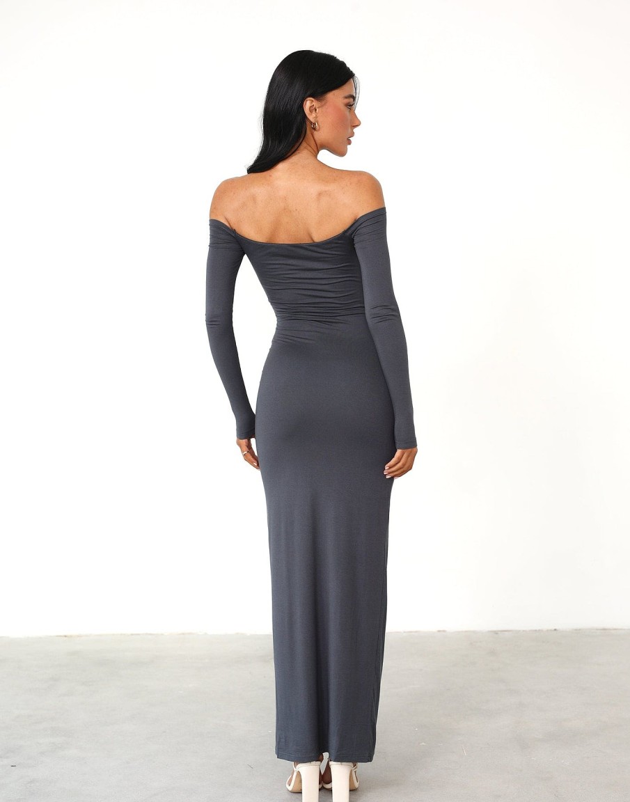 Clothing Charcoal Clothing Maxi Dresses | Iris Maxi Dress (Charcoal)