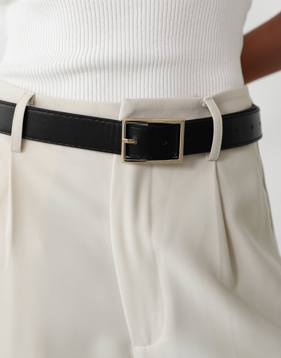 Accessories Charcoal Clothing Belts | Amber Belt (Black)