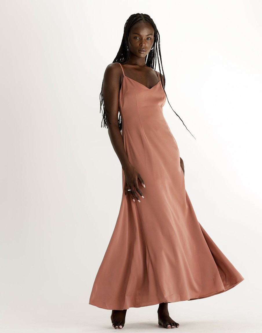 Clothing Charcoal Clothing Maxi Dresses | Isabella Maxi Dress (Dusty Rose)