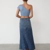 Clothing Charcoal Clothing Basics Edit | Mira Crop Top (Steel Blue)