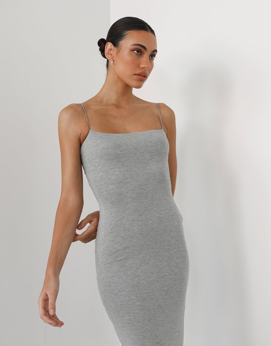 Clothing Luvalot Partywear | Tammy Maxi Dress (Grey Marle)