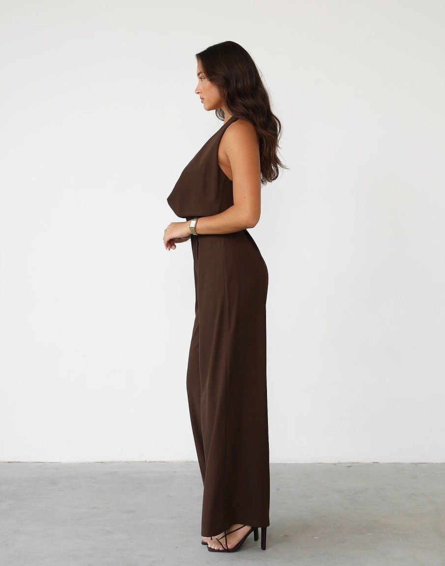 Clothing CHARCOAL CLOTHING Workwear | Kyeesha Jumpsuit (Cocoa)