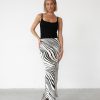 Clothing Charcoal Clothing Skirts | Sye Maxi Skirt (White/Black Print)