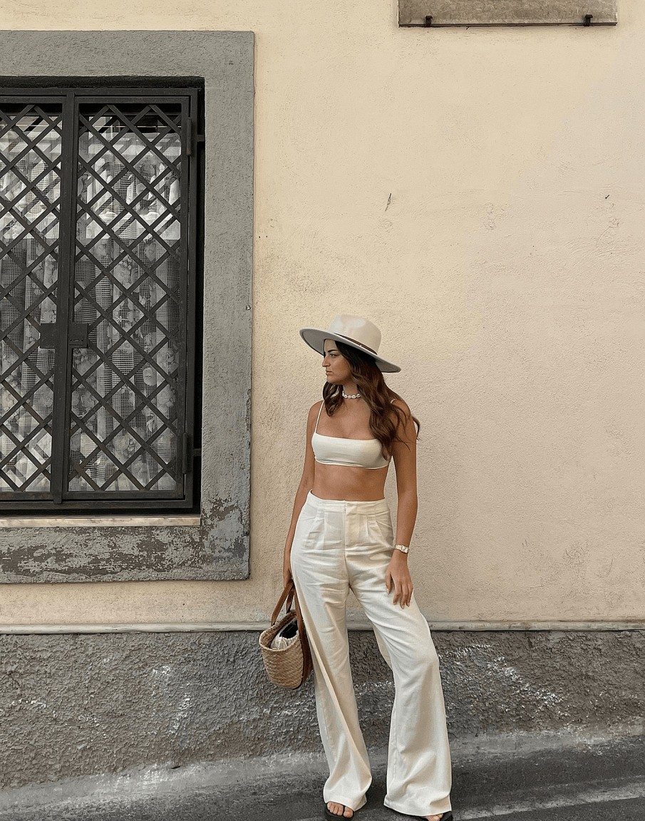 Clothing Charcoal Clothing Basics Edit | Cairo Crop Top (Beige)