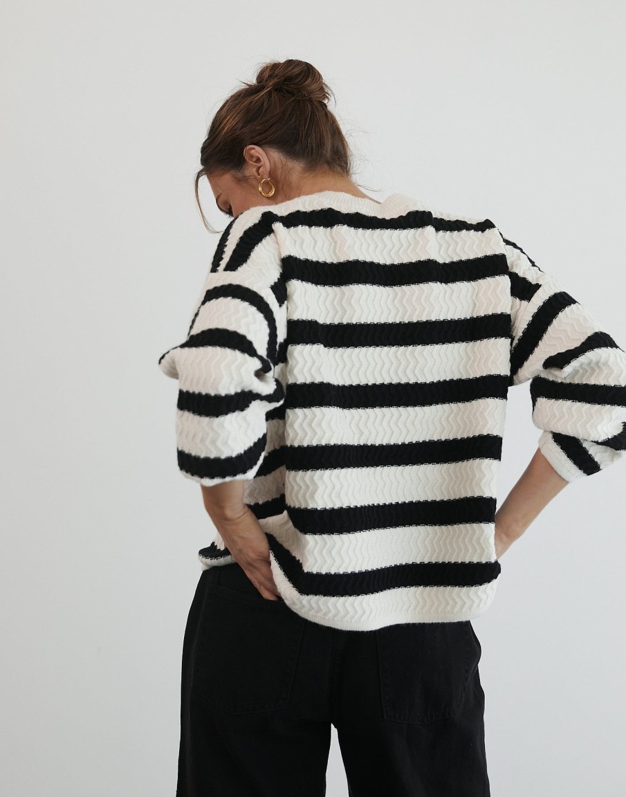 Clothing White Closet Knitwear | Maryanne Knit Jumper (Cream/Black)