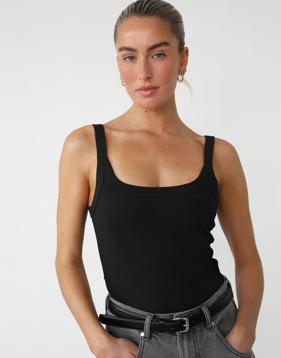 Clothing Qtrend Basics Edit | Skyler Tank Top (Black)