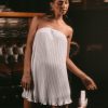 Clothing Charcoal Clothing Partywear | Bonita Strapless Mini Dress (White)