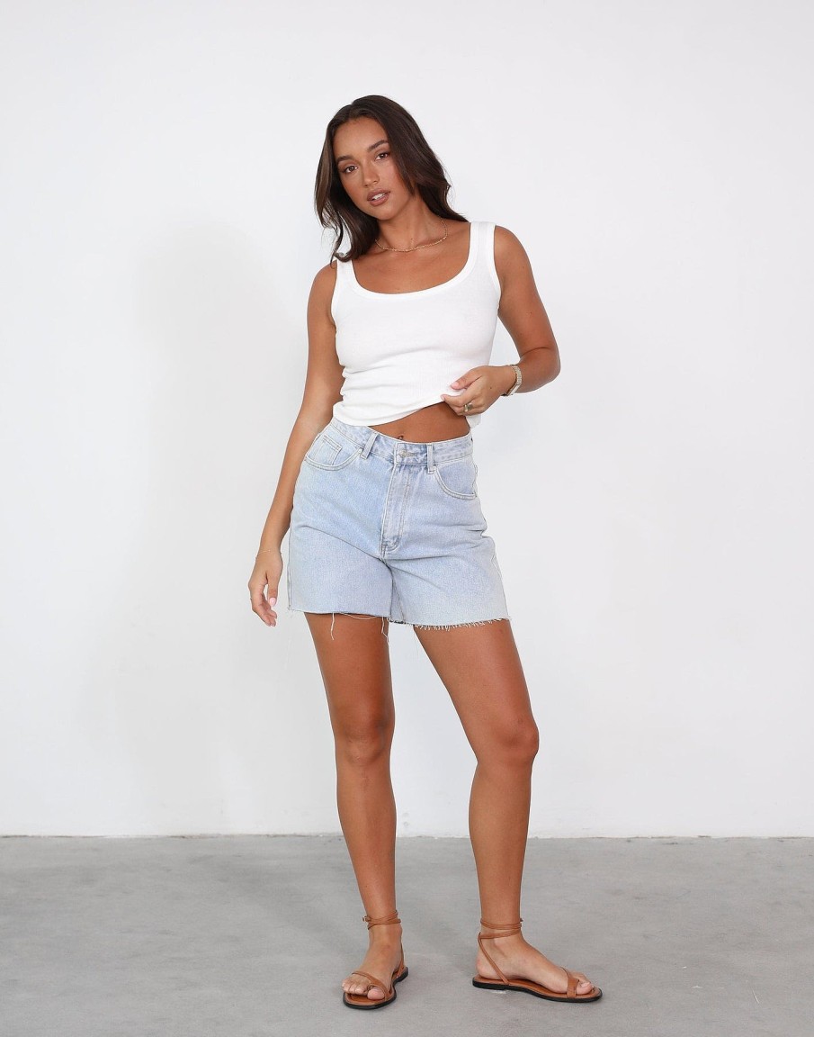 Clothing Charcoal Clothing Basics Edit | Marco Tank Top (White)