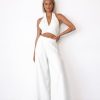 Clothing CHARCOAL Workwear | Ashly Pants (White)