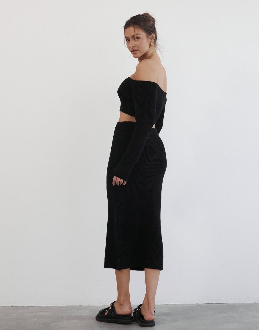 Clothing Pink Diamond Skirts | Sharna Maxi Skirt (Black)