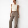 Clothing Charcoal Clothing Basics Edit | Indi Crop Top (Cream)