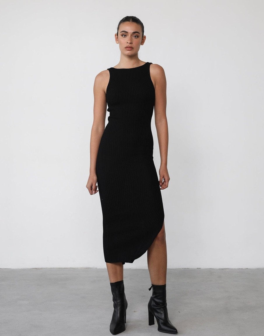 Clothing Into Midi Dresses | Belma Midi Dress (Black)