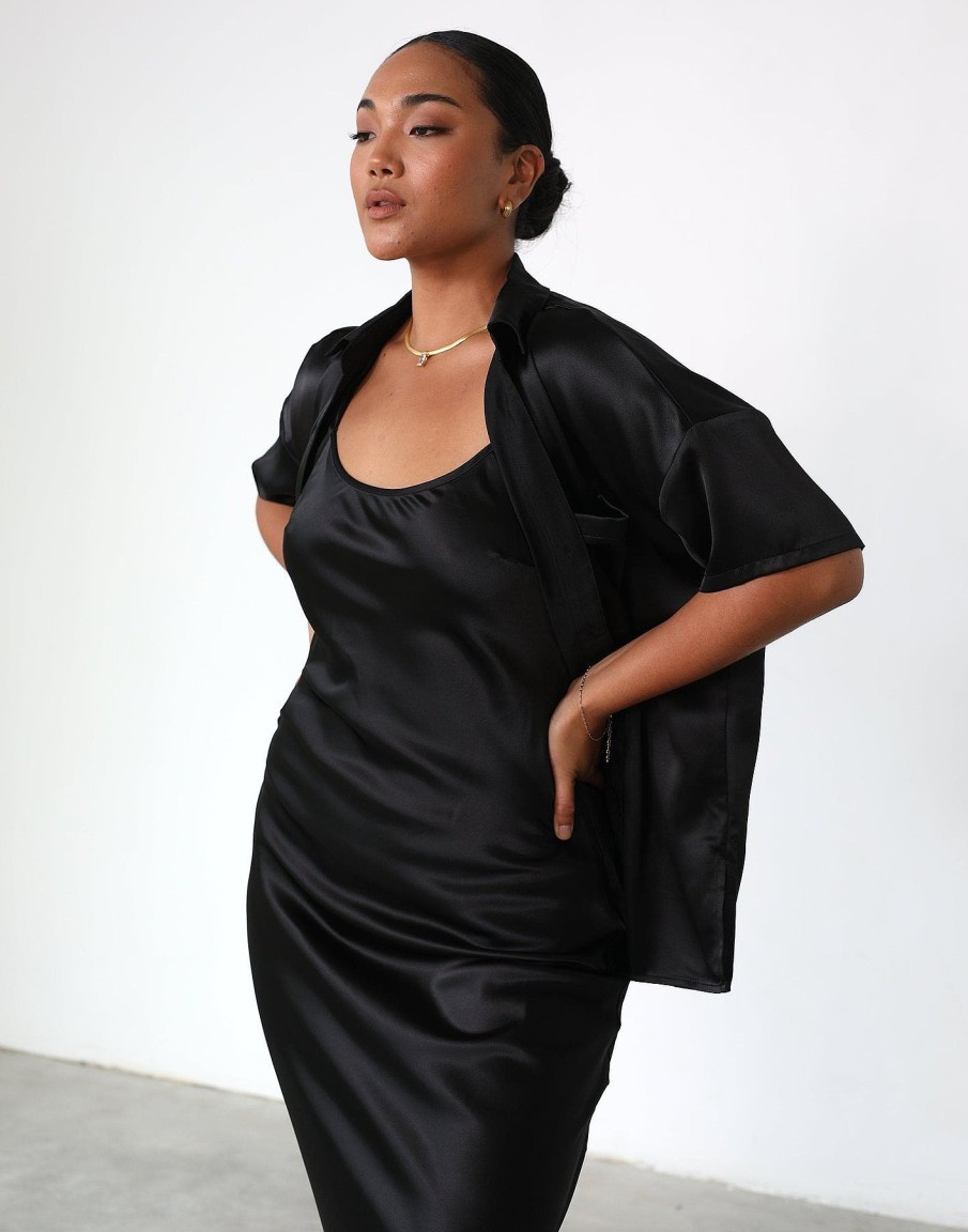 Clothing Charcoal Clothing | Martha Maxi Dress (Black)